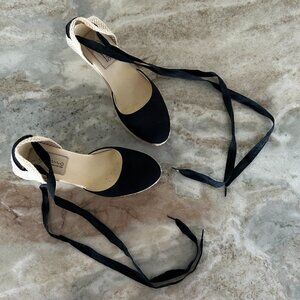 Gaimo Ankle Tie Espadrille Wedge Sandals